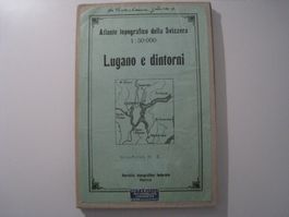alter Atlas Schweiz Lugano und Umgebung, 1:50'000