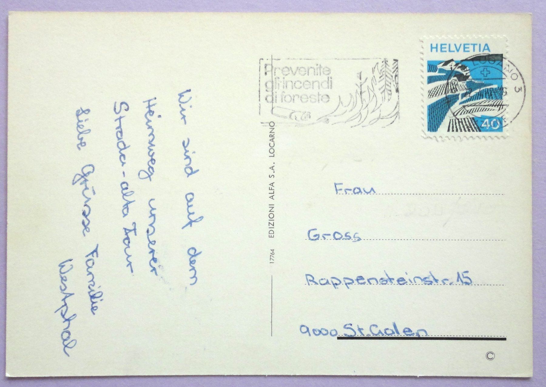 Cartoline postali: Saluti da Lugano – Usato da Fétigny venduto da Billy2miny 1