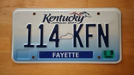 US Licence plate Kentucky State