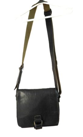 AUNTS & UNCLES Tasche Leder mokkabraun Futter salbei