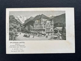 Alte Ansichtskarte Hotel Splendid Adlerhof Interlaken