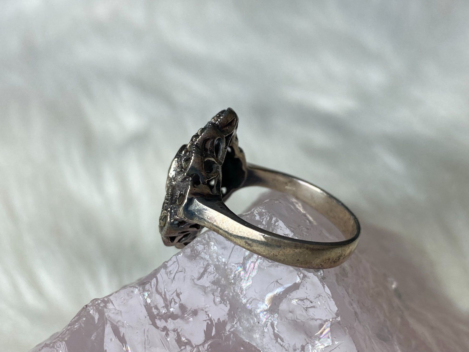Anelli: Ring Silber 925 mit lila Stein – Usato da Istighofen venduto da Ringparadies 1