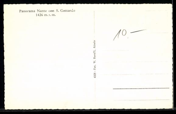 Cartoline postali: AK Nante, Panorama con S. Gottardo – Usato da Berlin venduto da bartko-reher 1