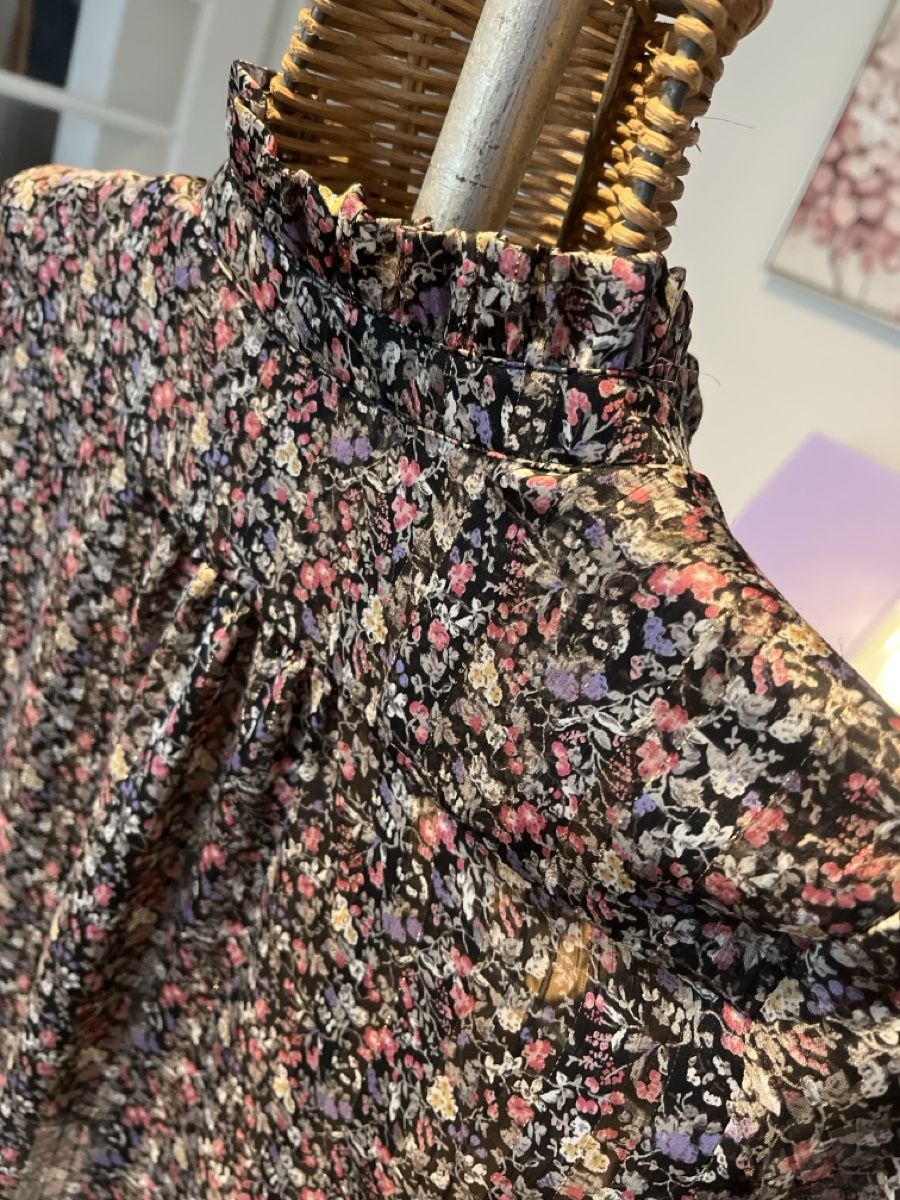 Morgan Camicette: Bluse mit Blumenmuster, Lurex, Morgan,  34/36 – Usato da Solothurn venduto da Bobesch08 6