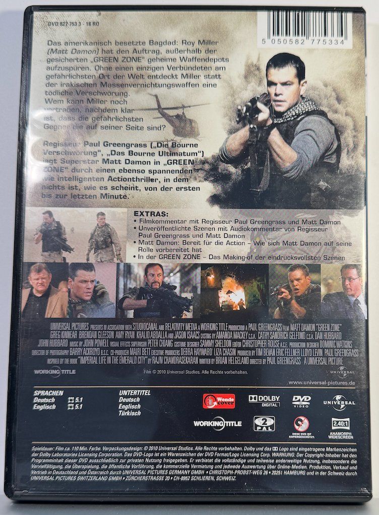 Tous les DVDs: DVD GREEN ZONE - MATT DAMON – D'occasion à Wisen par gigisna 2