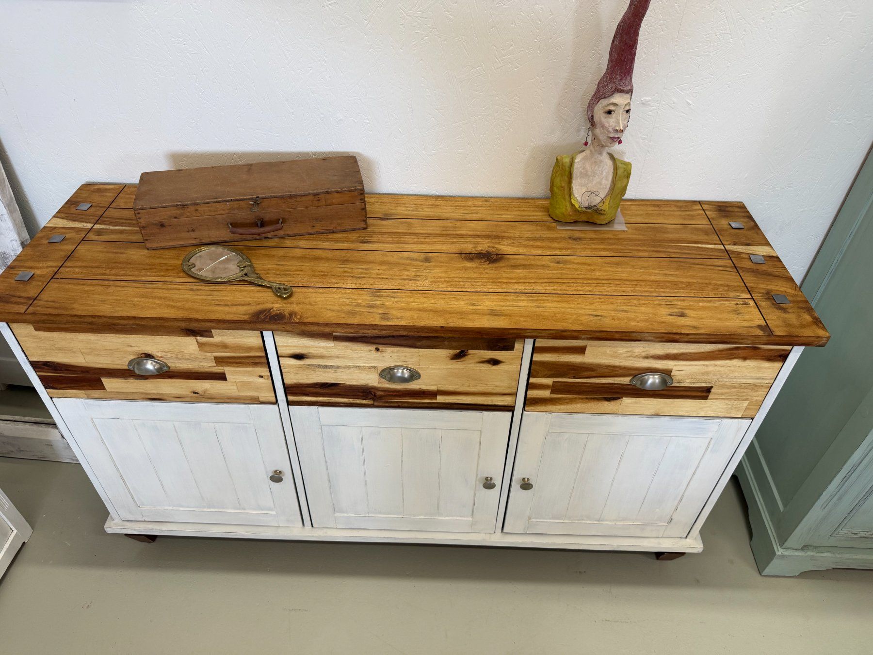 Cassettiere: Sideboard Kommode Sheesham vintage weiss restaurier börnie's – Usato da Dottikon venduto da beni1204 7