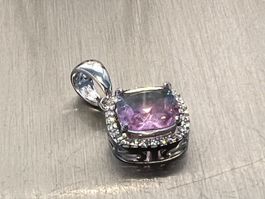 Wunderschöner Anhänger Silber 925 herrlicher Stein Entourage