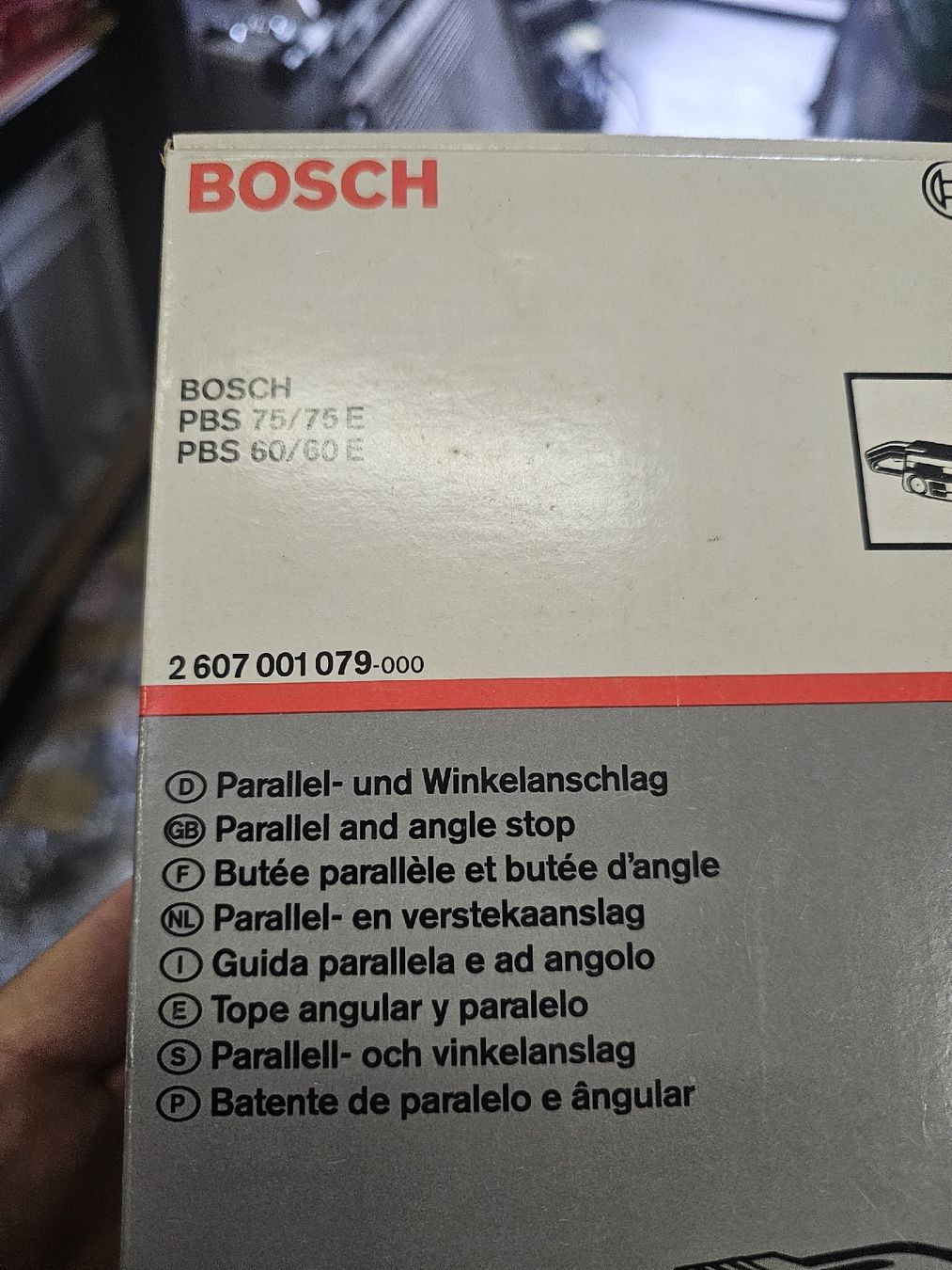 Bosch Tutti gli attrezzi: BOSCH Parallel- und Winkelanschlag für PBS 75/75 E – Nuovo (secondo la descrizione) da Meisterschwanden venduto da Luluku 1