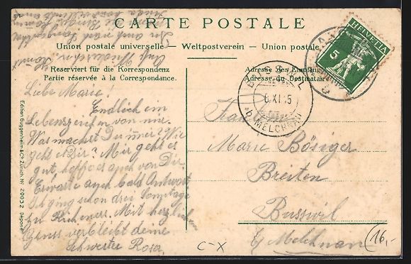 Cartoline postali: Passepartout-Lithographie Langenthal, To – Usato da Berlin venduto da bartko-reher 1