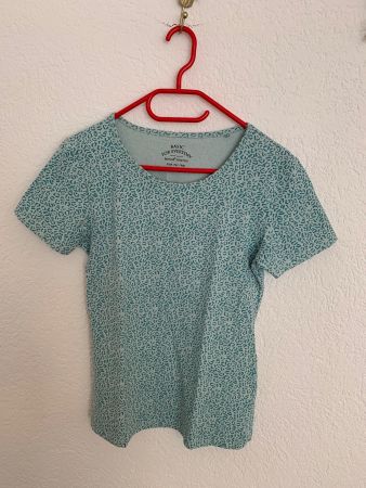 Janina Shirt mint türkis Leo Animal Print Gr. S