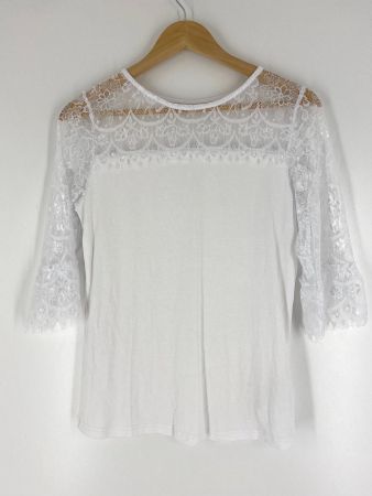Bodyflirt Blusenshirt mit Spitze, Grösse 36