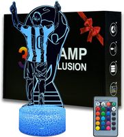Messi Nachttischlampe Geschenk Tischlampe 16 Farben 2 Modi