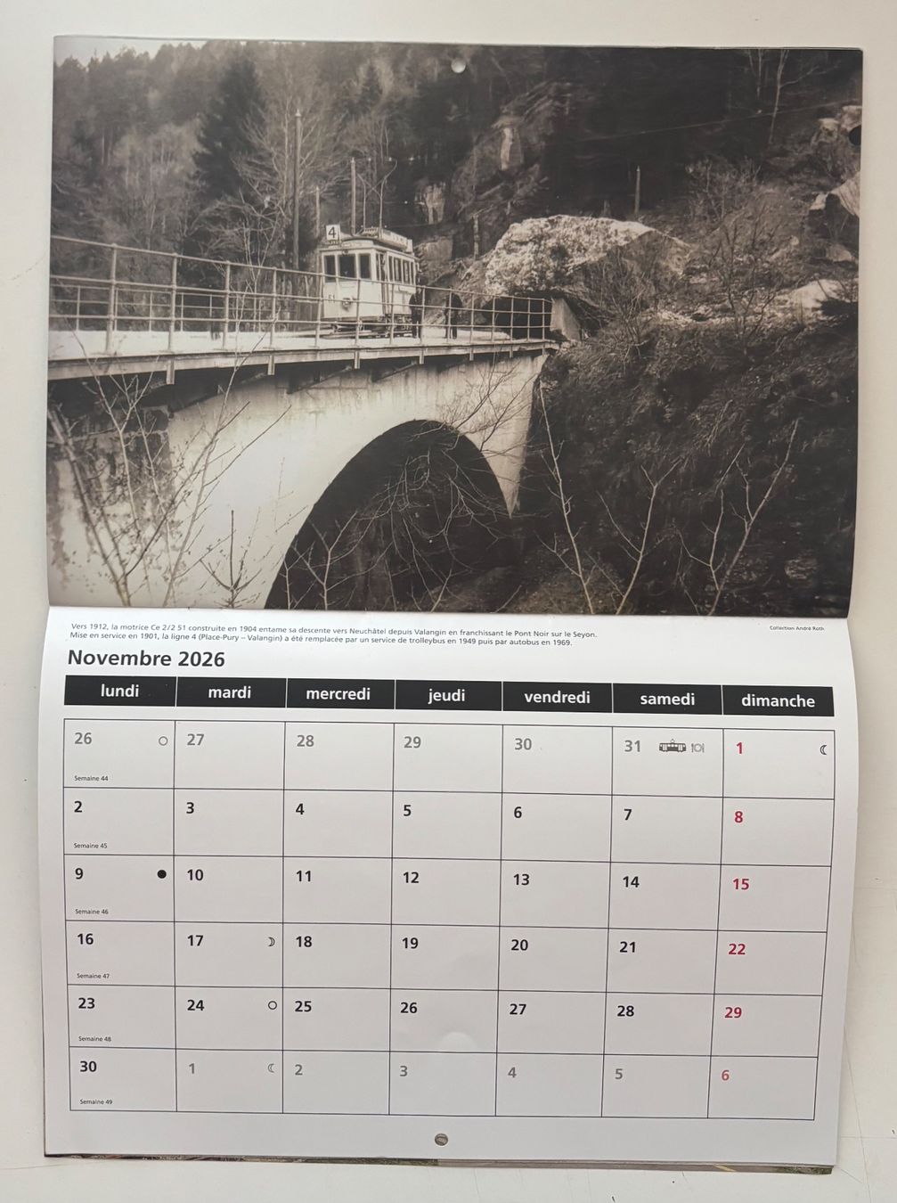 Calendari: Calendrier 2026 - Musée du tram Neuchâtel – Usato da Neuchâtel venduto da gefdeneuch 7