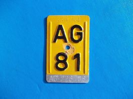 Velonummer / Mofanummer / Töfflinummer AG 81