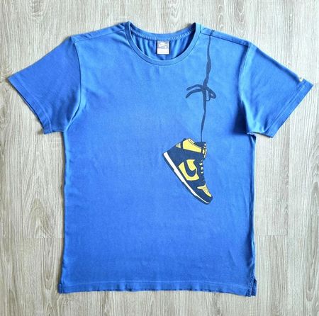 Vintage NIKE Shirt L Pizza Swoosh Logo Cheese Black Jordan
