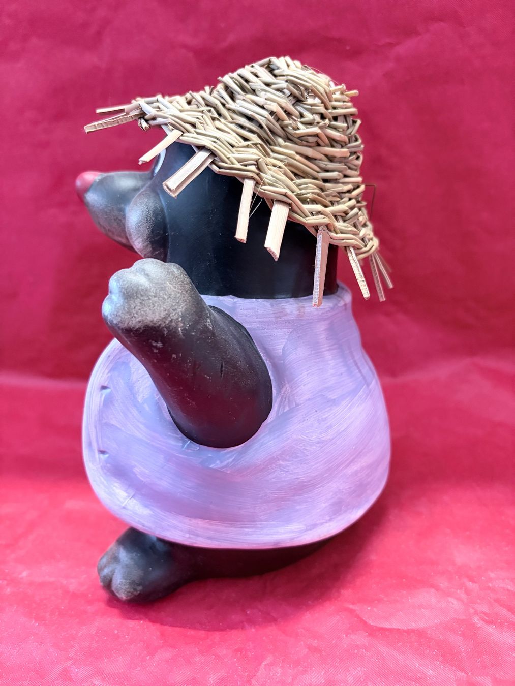 Statuette: Lustiger Maulwurf mit Strohhut,, Gartenfigur, Keramik . – Nuovo e nell'imballaggio originale da Zäziwil venduto da Emlea 5