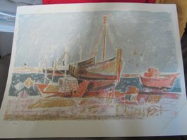Lithographie de Henri Schmid, numérotée et signée (1924-2009
