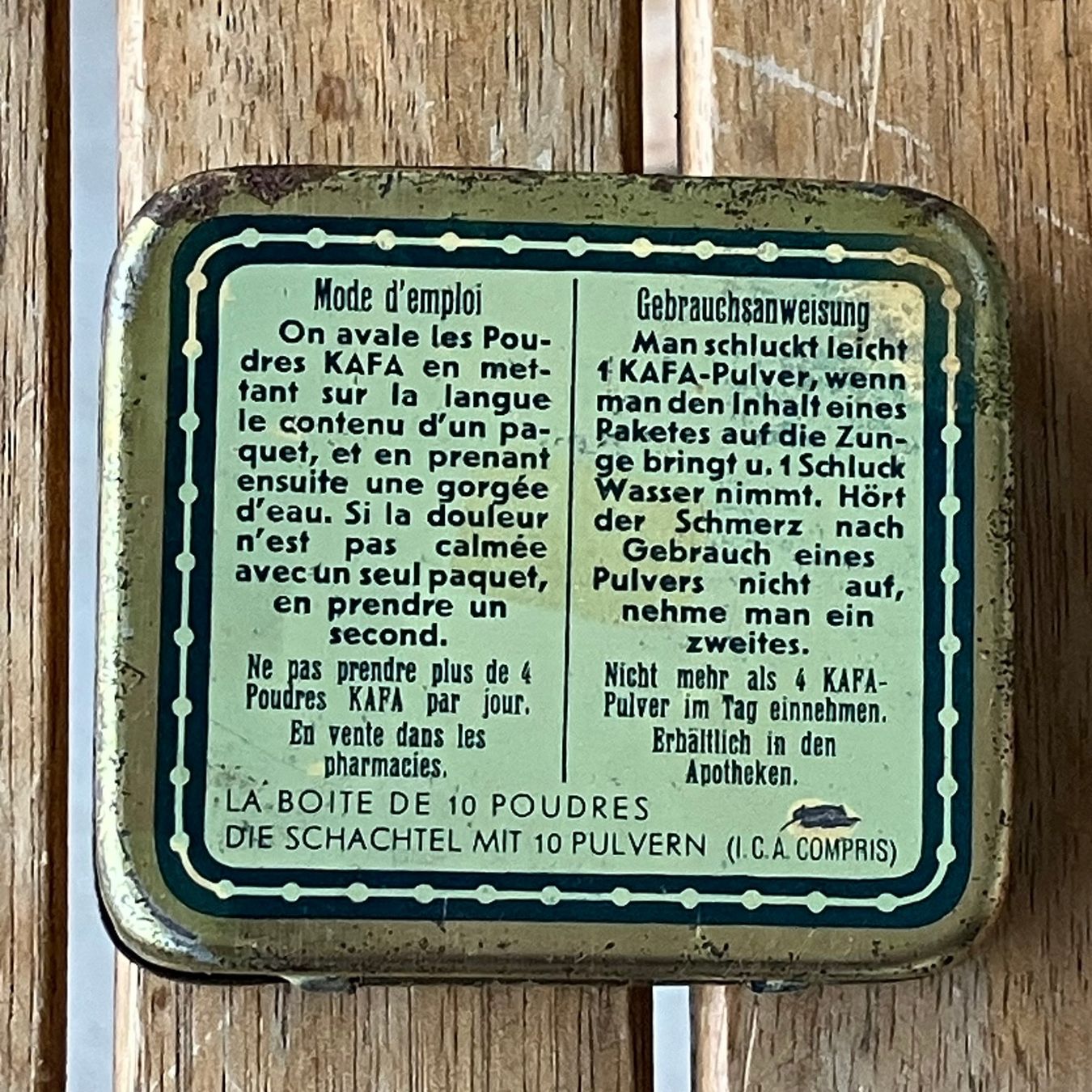 Barattoli: KAFA-Pulver-Blechdose – Usato da Otelfingen venduto da Rettalsch 1