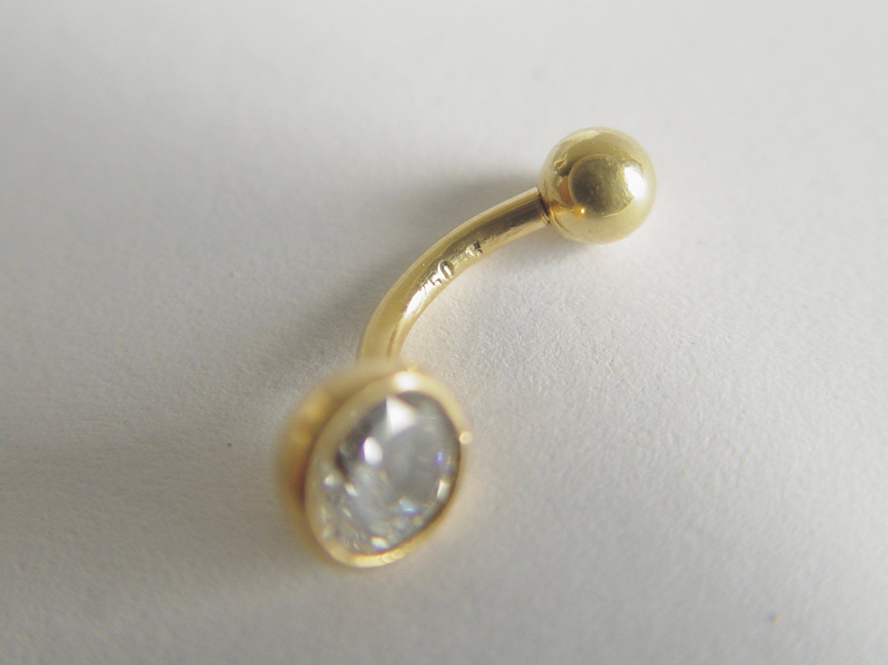 Gioielli per piercing: Gold 750 Piercing mit Zirkonia – Nuovo (secondo la descrizione) da Henggart venduto da gernli 3