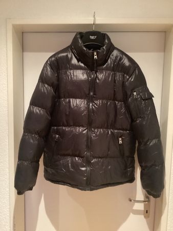 Schwarze Puffer Winter Jacke Gr L Glänzend