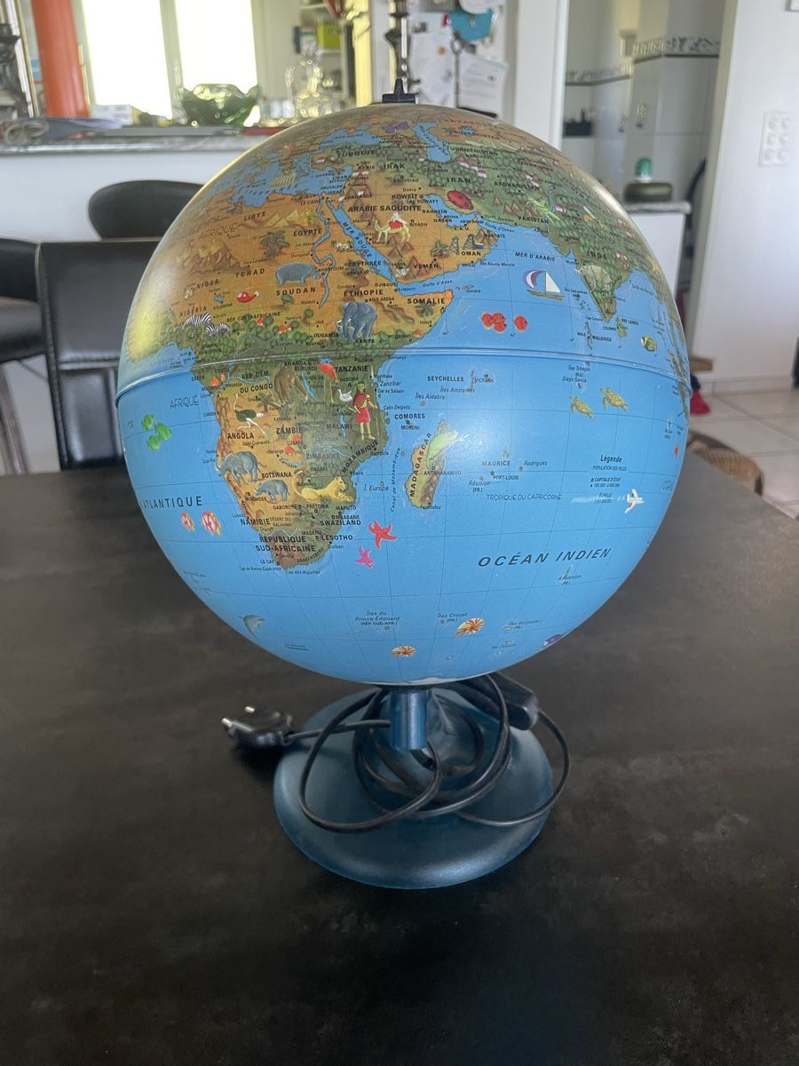 Lampade: Globe Terrestre Lumineux Lampe Enfant – Usato da Vallamand venduto da Bricbracbroc82 2