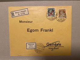 F2, geflogen, Brief Zürich Genf