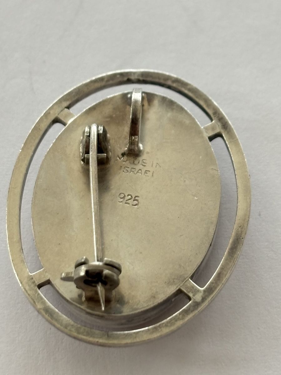 Spille & Fermagli: Vintage Silber Brosche 925 mit Emaille-Einlage, Top! – Usato da Langnau am Albis venduto da flusspflege 5