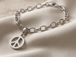 Charm Anhänger Silber 925 "Peace-Symbol" - Neu