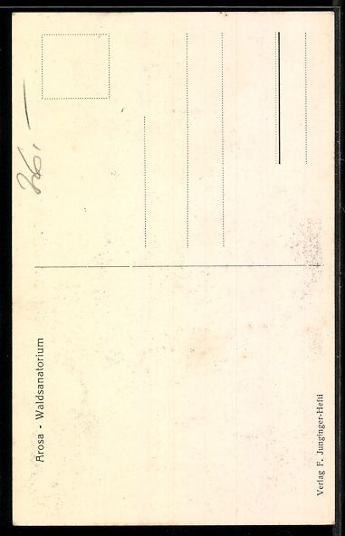 Cartoline postali: AK Arosa, Waldsanatorium – Usato da Berlin venduto da bartko-reher 1