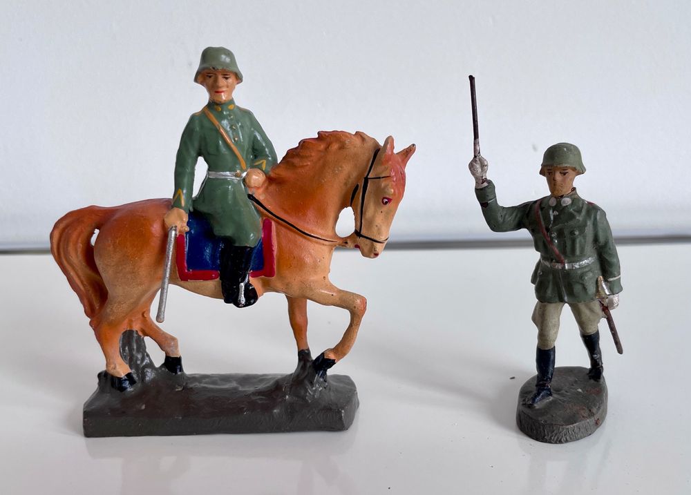 2x Spielzeugfiguren Elastolin Wehrmacht Germany WWII 1
