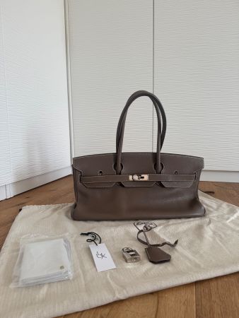 ORIG. HERMÈS JPG SHOULDER BIRKIN ETOUPE