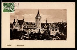 AK Zürich, Blick zum Landesmuseum