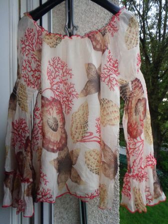 Seiden Bluse, Damen, Gr.XS