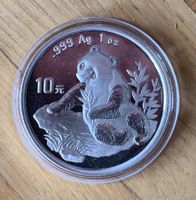 China 10 Yuan Panda Münze 1998 / 1 Unze Silber selten