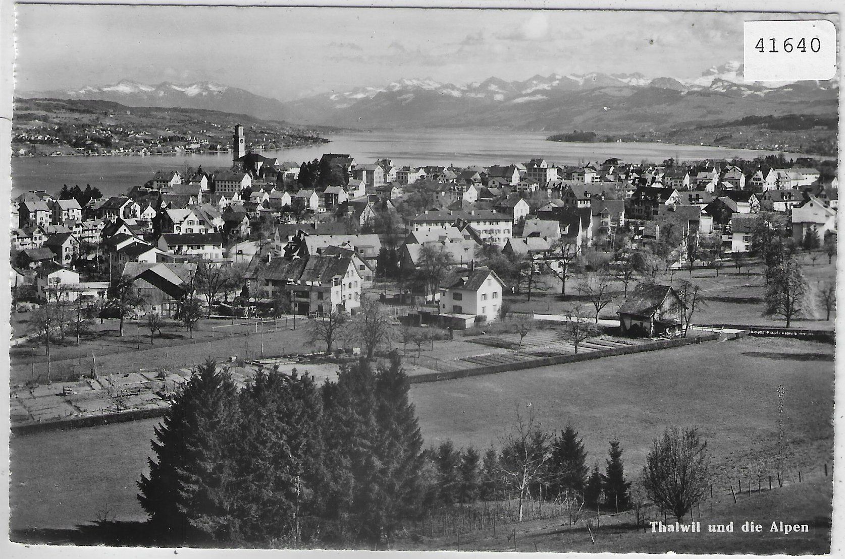 Cartoline postali: Thalwil und die Alpen – Usato da Ettingen venduto da Kartenplanet