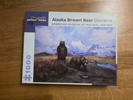 Alaska Braunbär Diorama Puzzle, 1000 Teile, komplett!