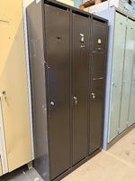 3er Garderobenschrank inkl Schlüssel 90x50x175cm