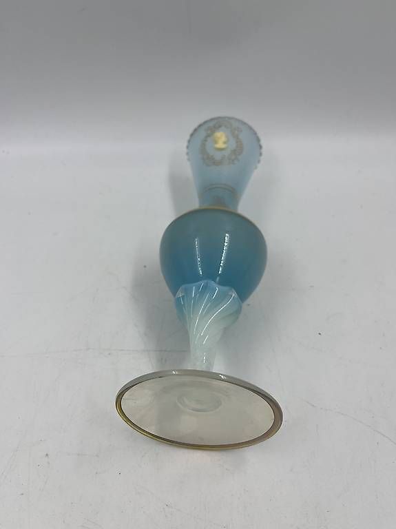Vasi & Recipienti: Vase ancien opaline bleue  – Nuovo e nell'imballaggio originale da Genève venduto da Eric1823 4