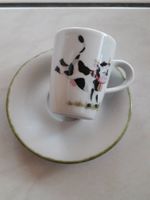 Kahla Espresso Tasse m. Untertasse, Handbemalt