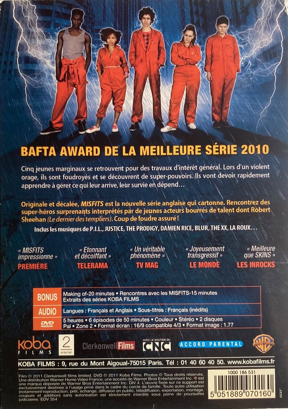 Tutti i DVDs: MISFITS (SAISON 1) – Usato da Poliez-Pittet venduto da Newtown-Records 1