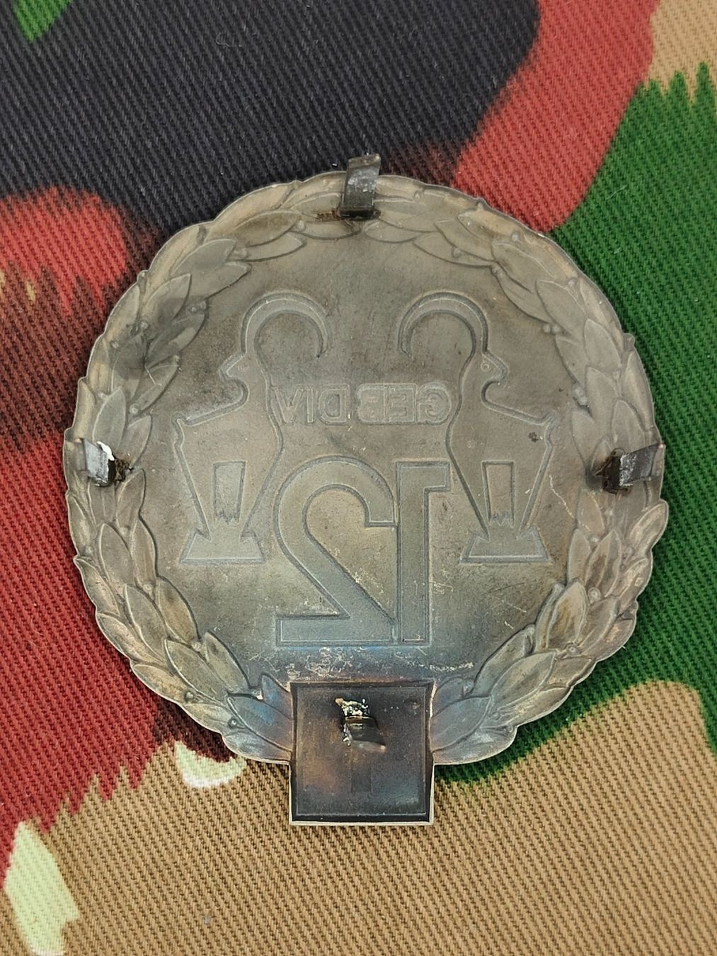 Schweizer Armee Placchette & Badge: Béretemblem Gebirgsdivision 12, neu – Nuovo (secondo la descrizione) da Bauma venduto da SwissMilitaria 1