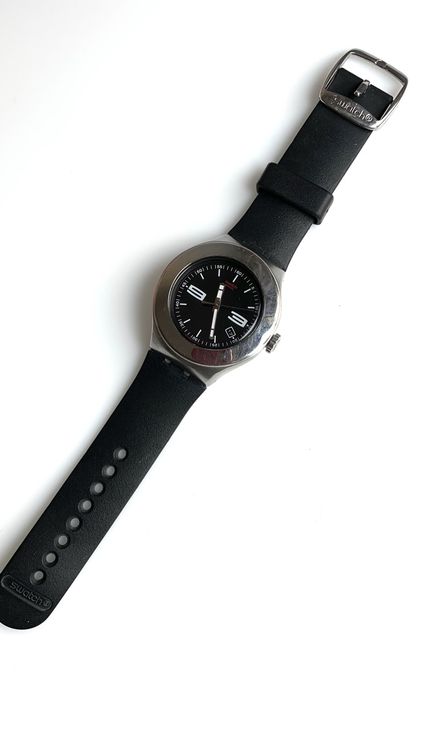 Swatch Irony Armbanduhr Edelstahl schwarz Herrenuhr 2