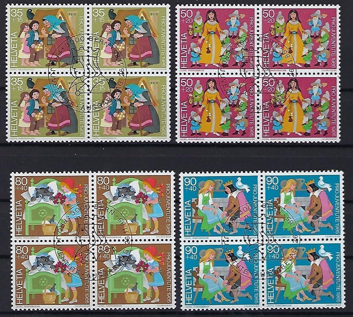 Tutti i francobolli: Pro Juventute 1985 Viererblocks  ET.   11132 – Usato da Lunden venduto da Animus999