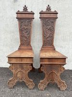 2 Antike Stühle, geschnitzt, Renaissance Motiv, schön gemach