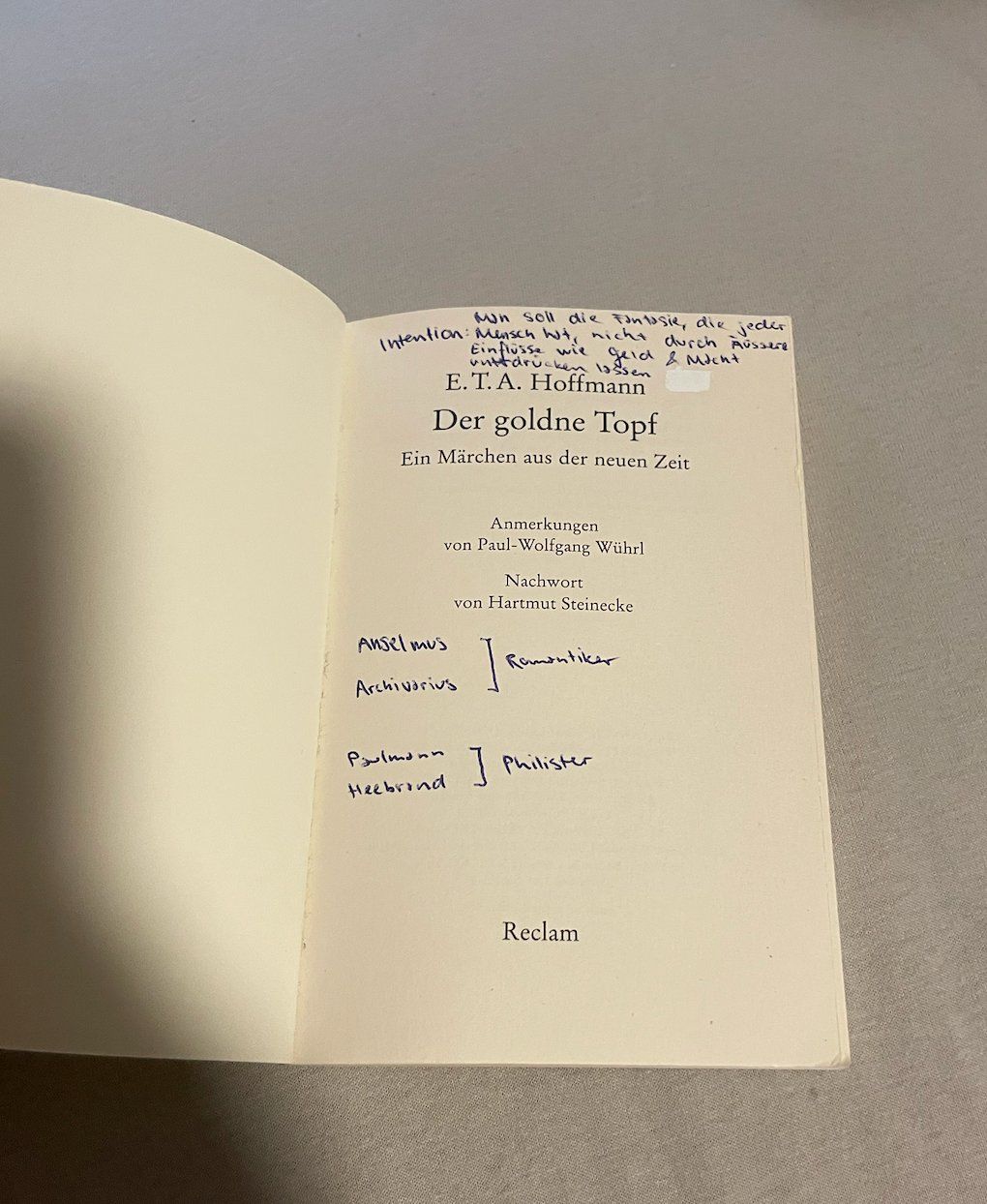 Libri: Reclam: Der goldne Topf – Usato da Uster venduto da ali_mp6n 1