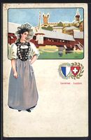 Luzern / Lucerne, Schweizerin in Tracht,