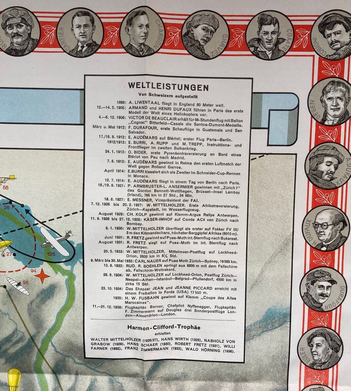 Cartine & Atlanti: Historische Karte der Schweizerischen Luftwaffe – Usato da Orselina venduto da Vrenegonde 6