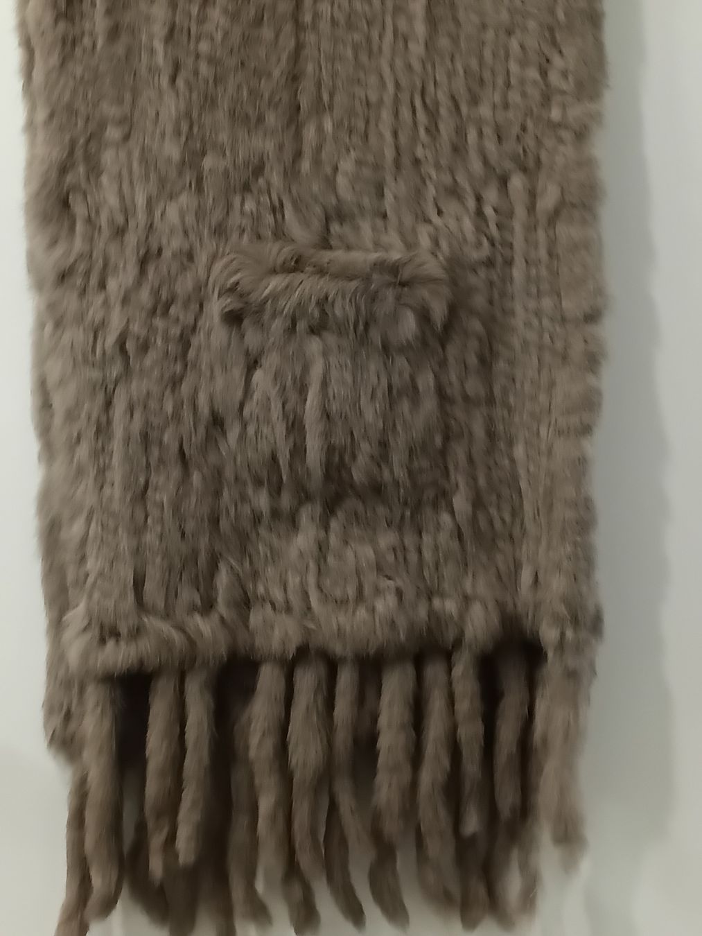 Foulard & Sciarpe: Echtes Kaninchenfell Schal Braun mit Tasche – Usato da Immensee venduto da vgitter 2