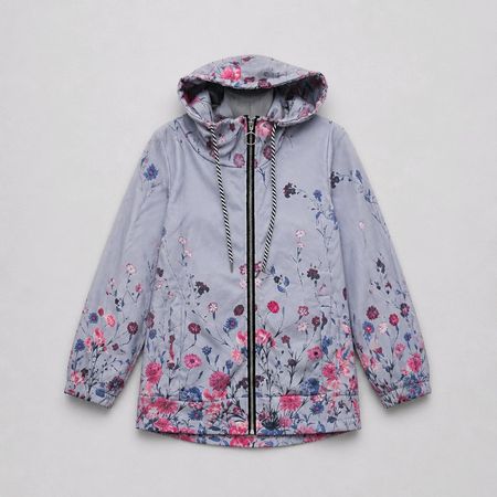 Hoodie / Kapuzen Jacke Gr. L lang floral schön warm