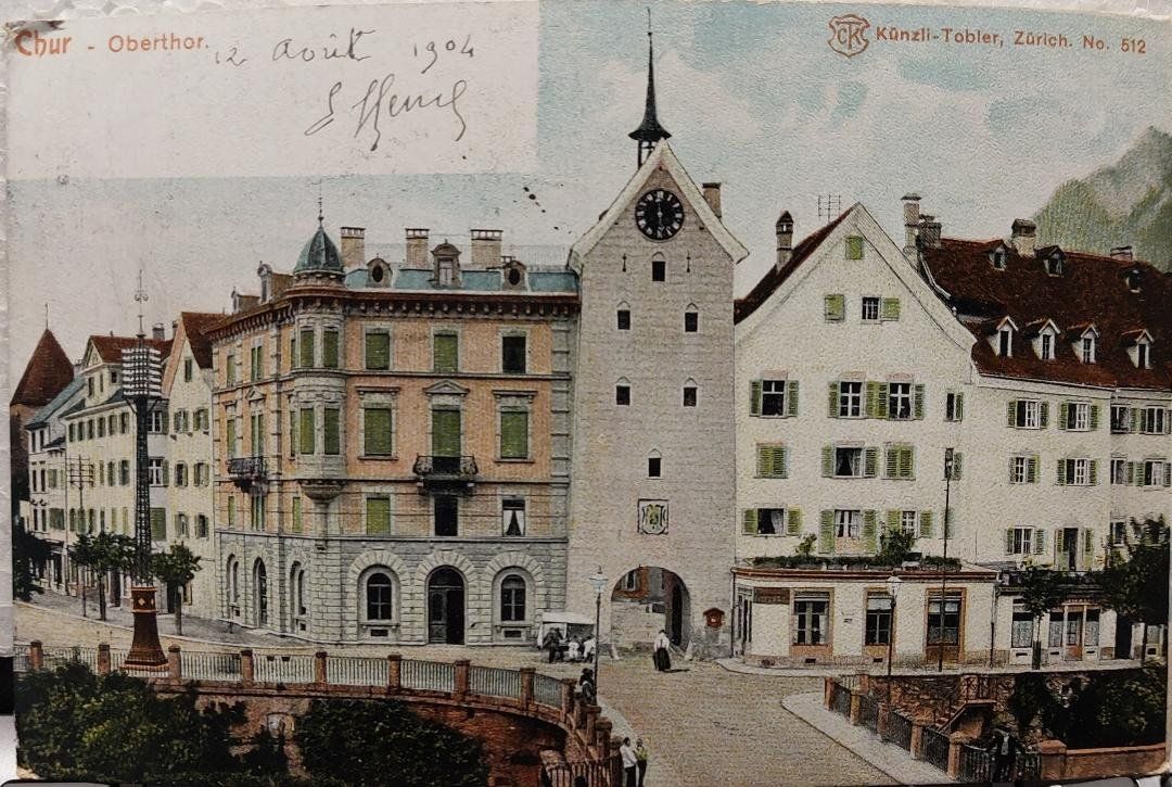 Cartoline postali: CHUR - Oberthor - 1904 – Usato da Delémont venduto da Domdom1